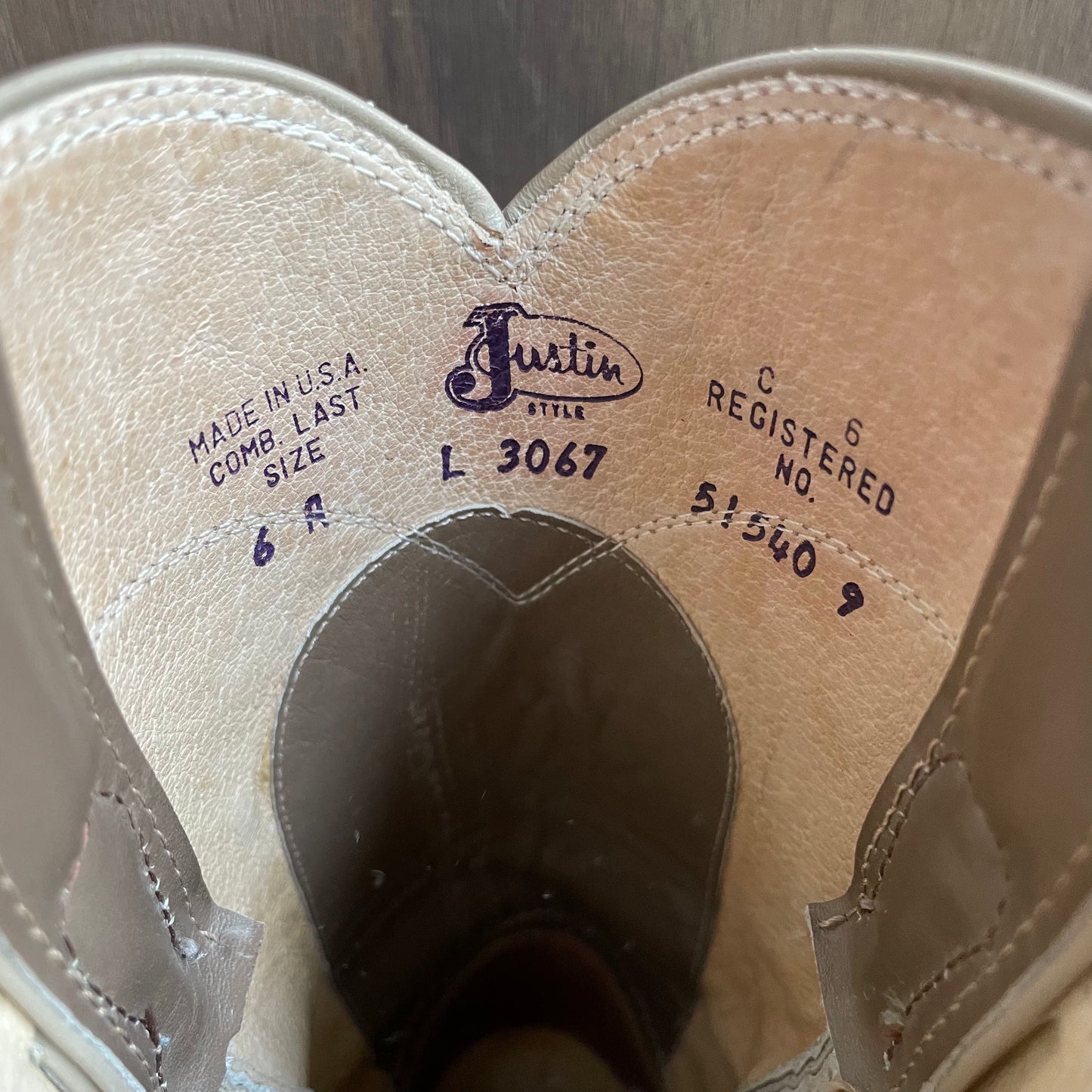 Vintage Grey Justin Boots