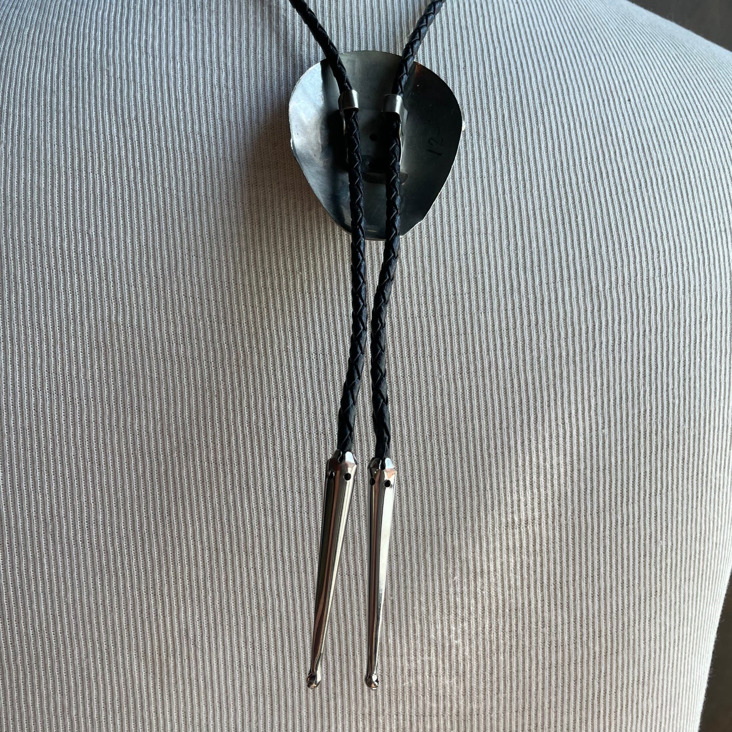 Silver Buffalo and Turquoise Bolo Tie