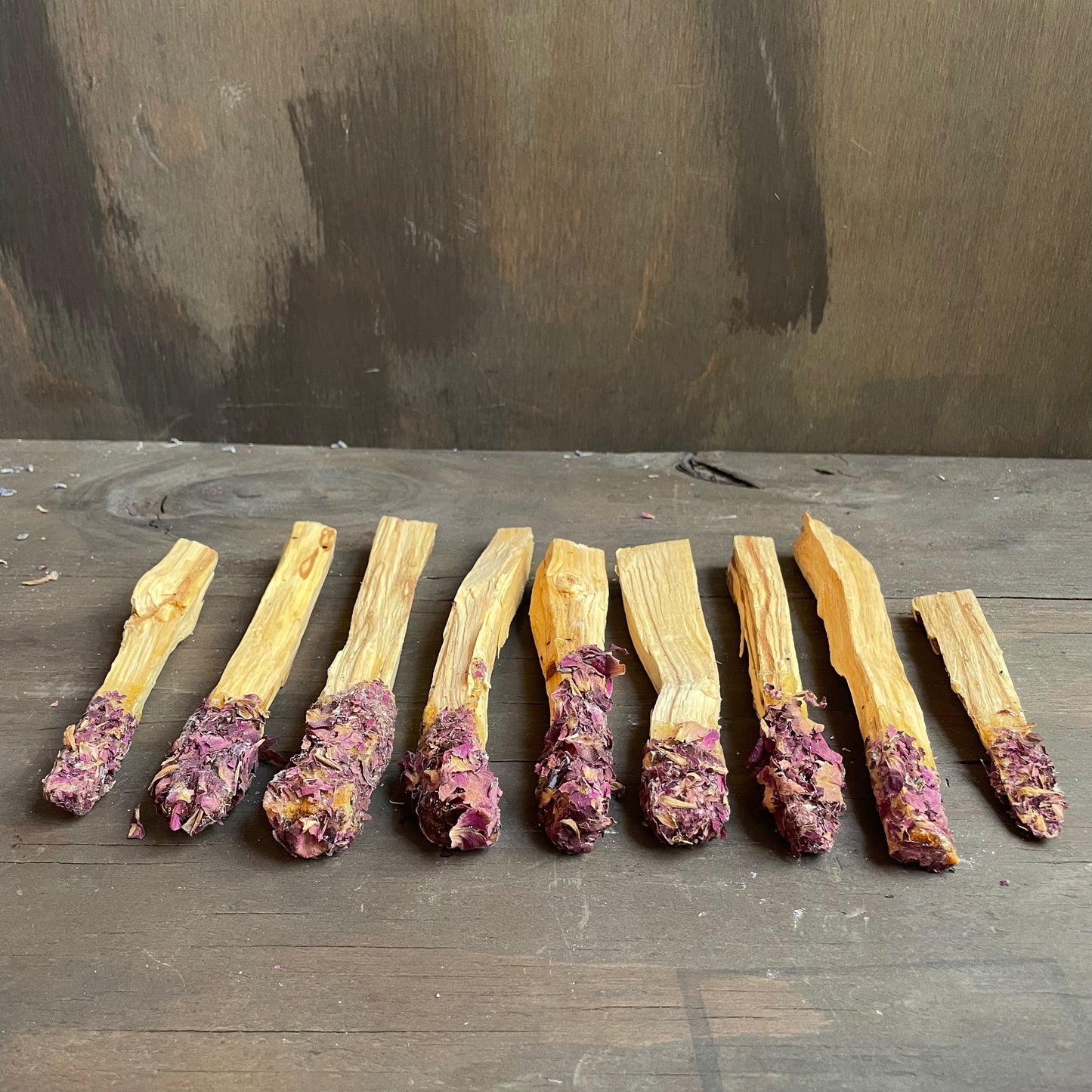 Copal Resin Dipped Palo Santo Smudge Stick with Rose