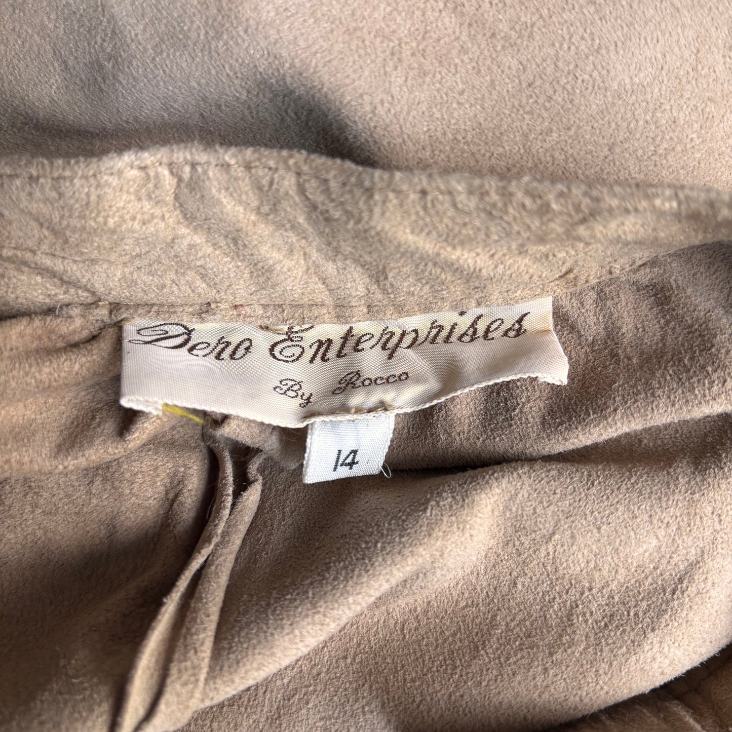 Vintage Beige Leather Skirt