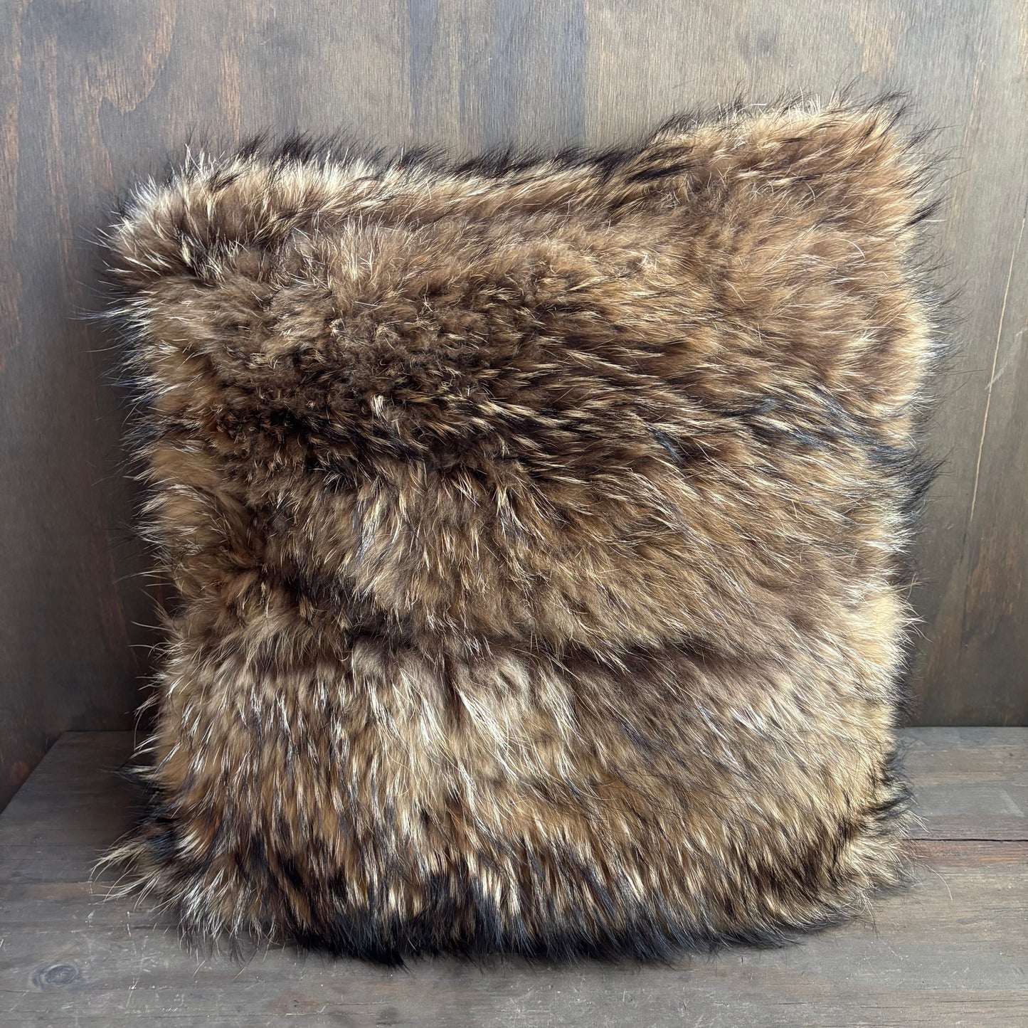 XL Raccoon Fur Pillow