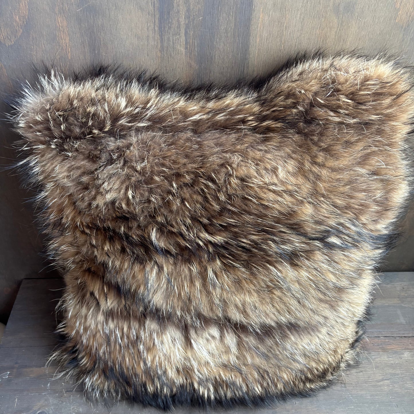 XL Raccoon Fur Pillow