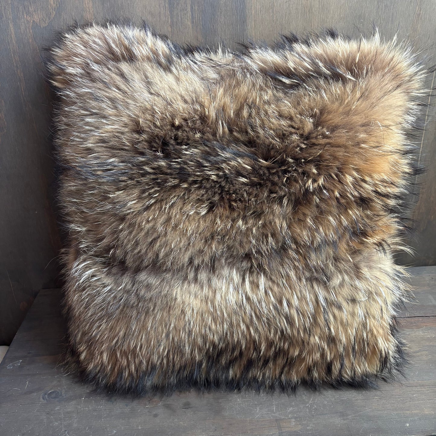XL Raccoon Fur Pillow