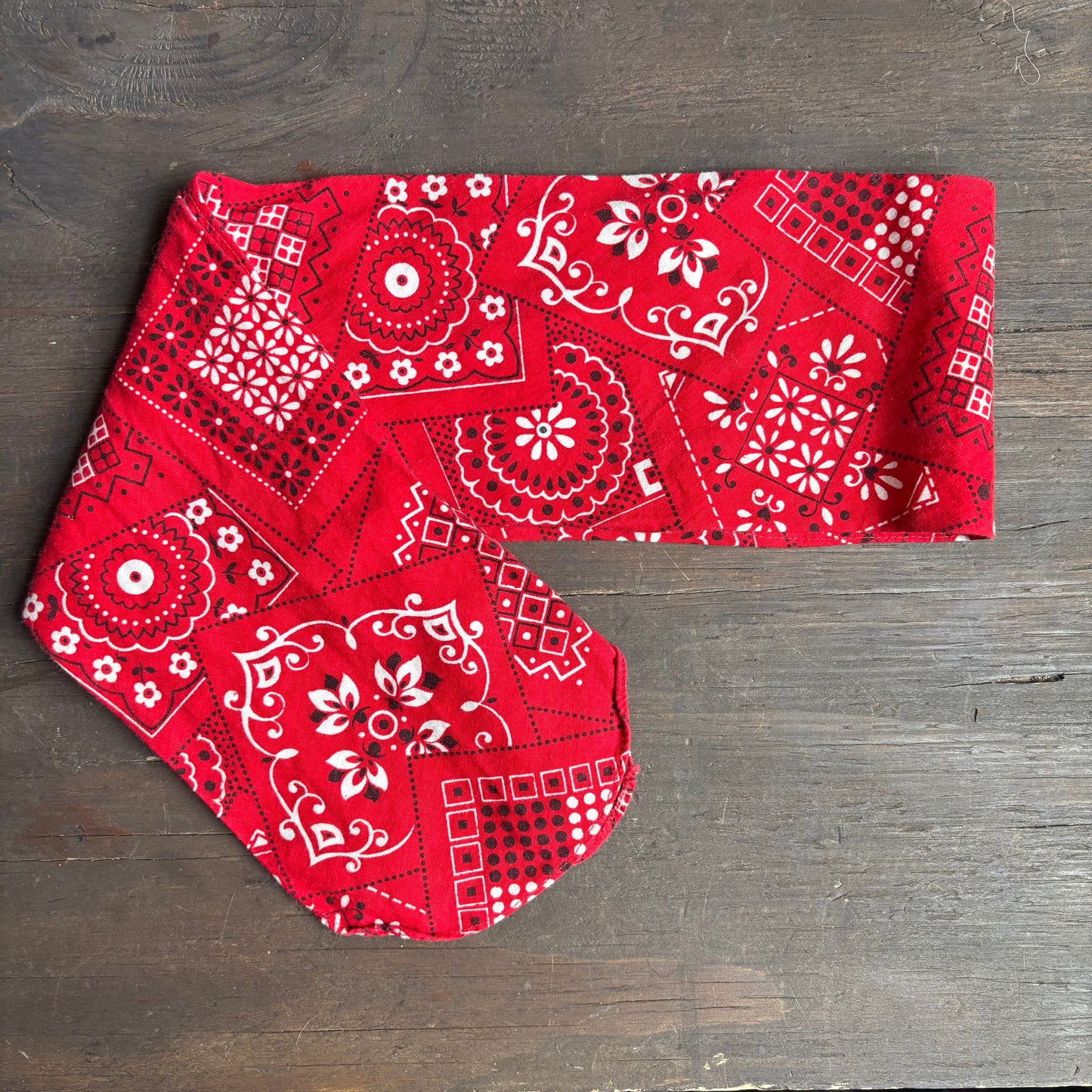 Red Paisley Head Wrap