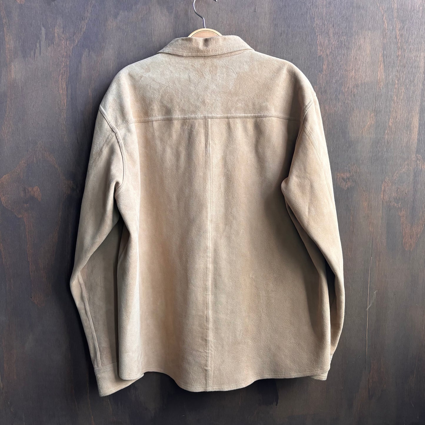 Vintage Polo Sport Beige Leather Shacket