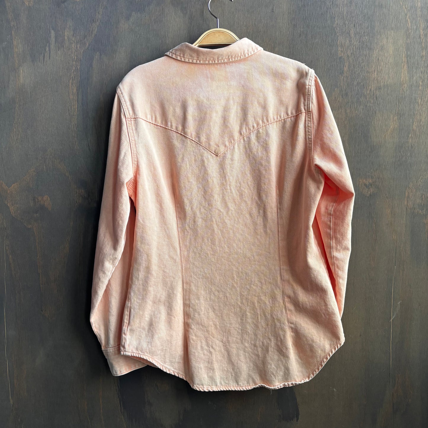 Wrangler Light Pink Denim Pearl Snap