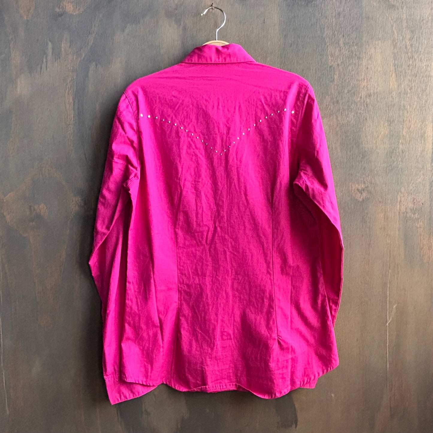 Wrangler Pink Rhinestone Pearl Snap