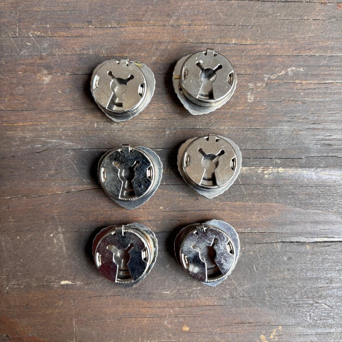 Vintage Heart Button Covers (set of 6)