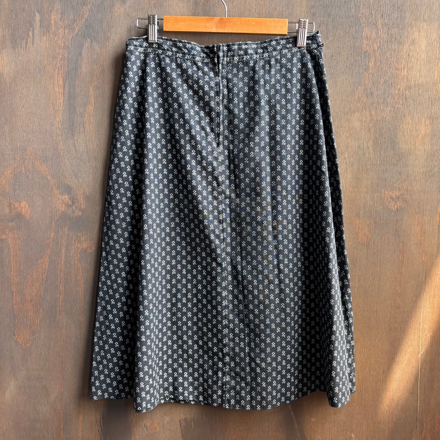 Vintage Black Skirt with Lace