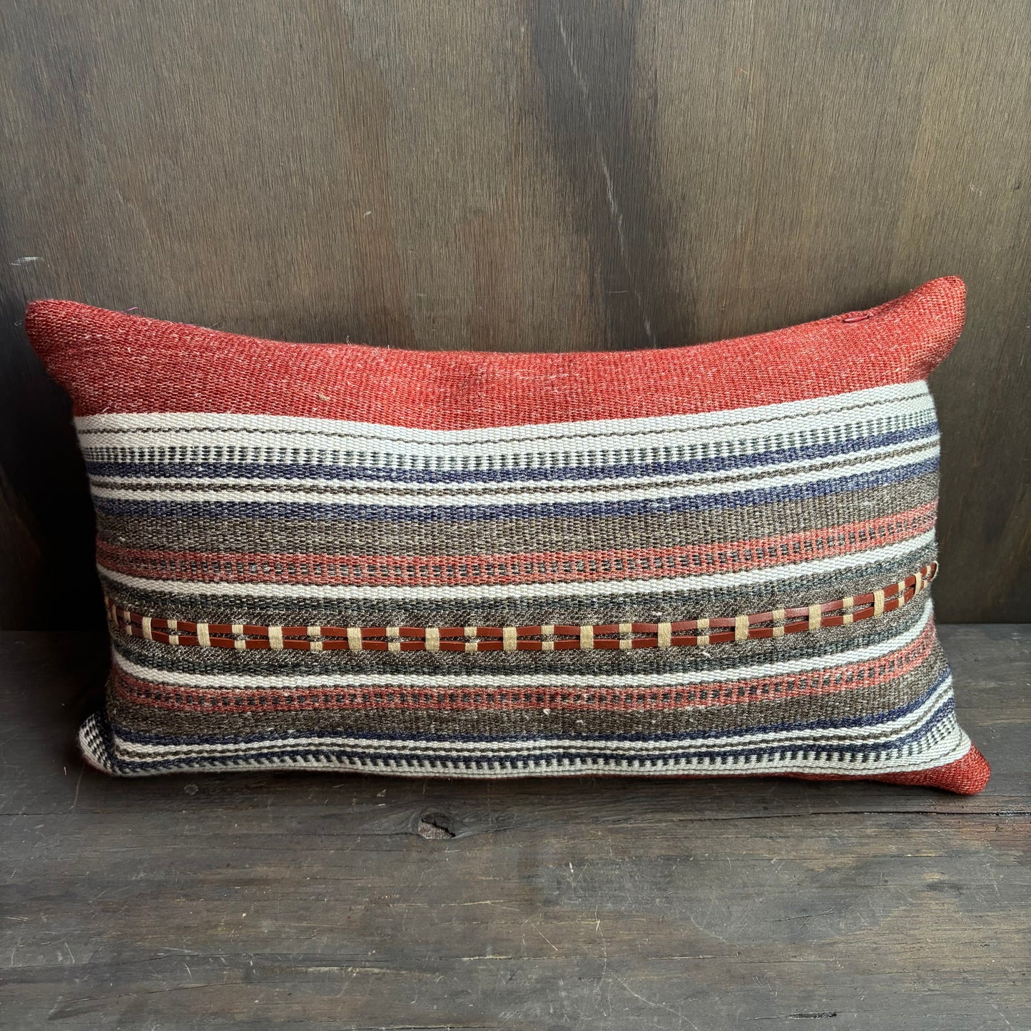Orange Woven Pillow Set