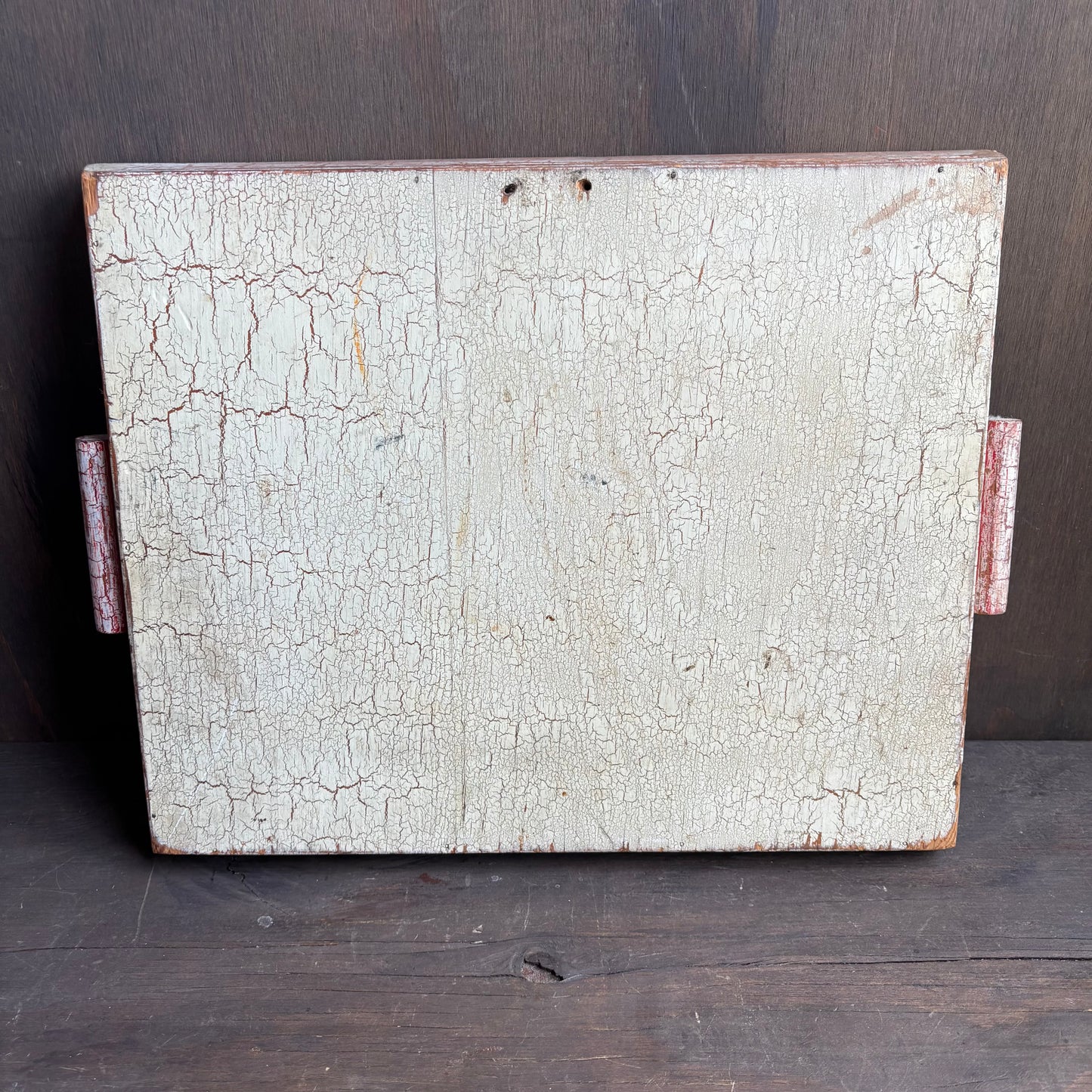 Antiqued Cream Colored Serving Trey