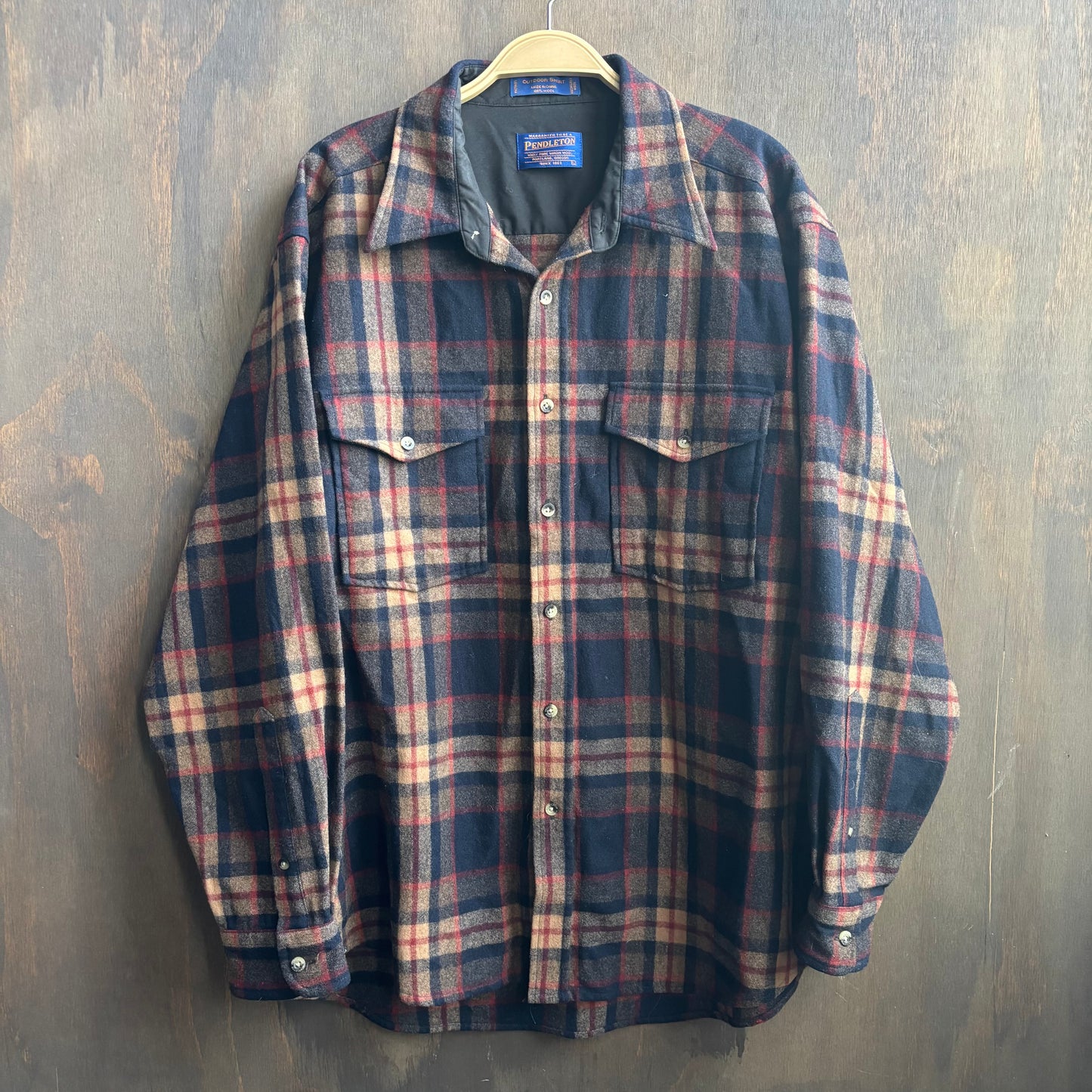 Pendleton Navy and Brown Wool Shirt