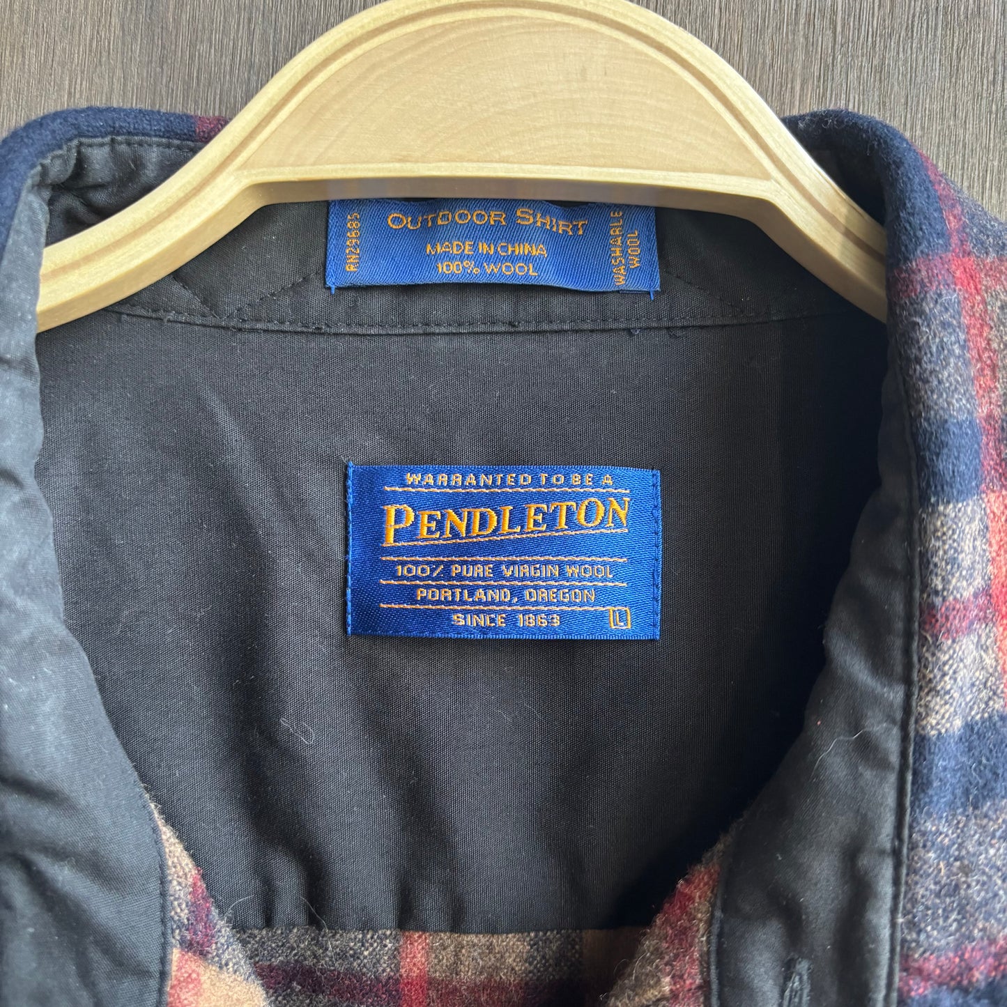Pendleton Navy and Brown Wool Shirt