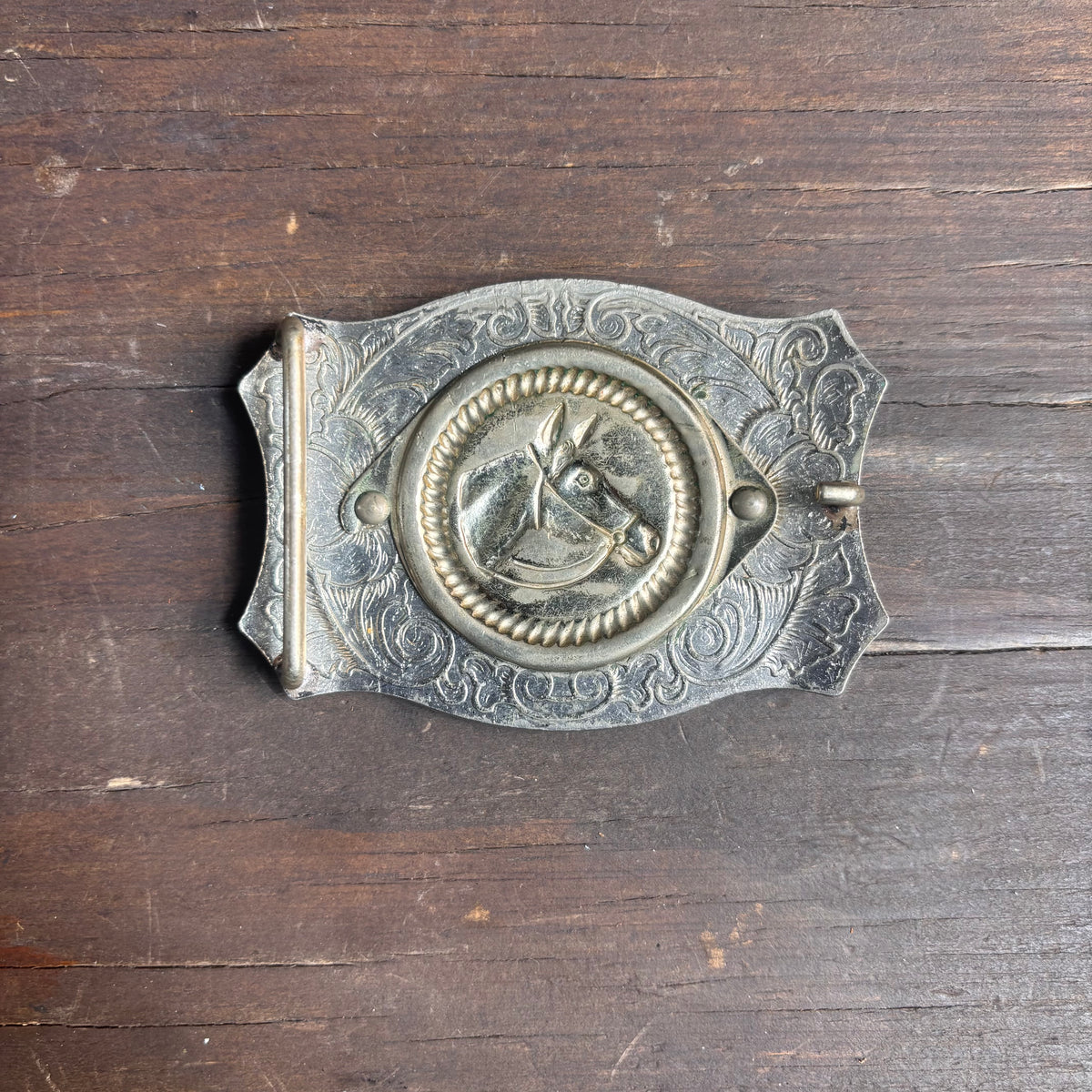 Faux Turquoise Belt Buckle