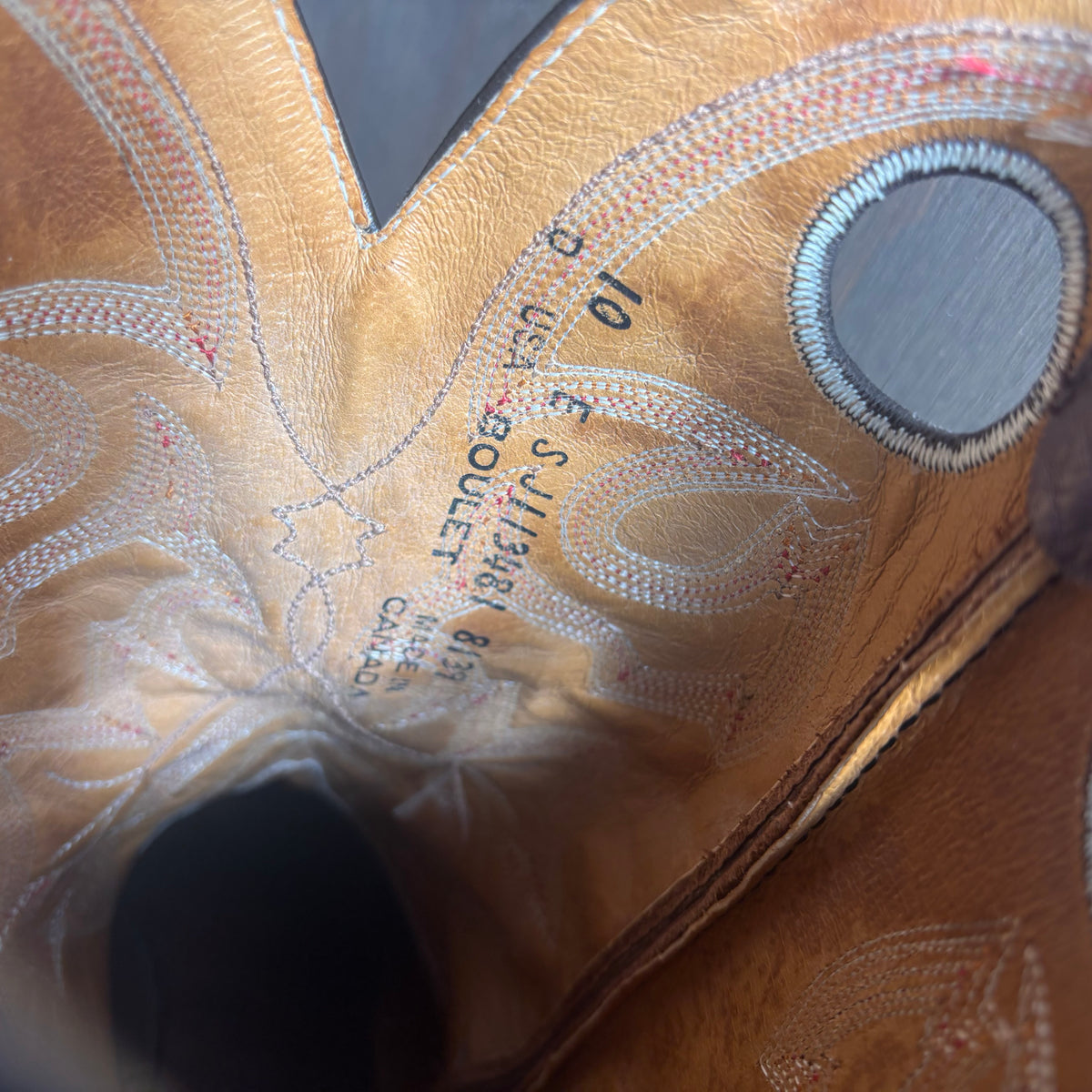 Boulet Brown Leather Square Toe Boots