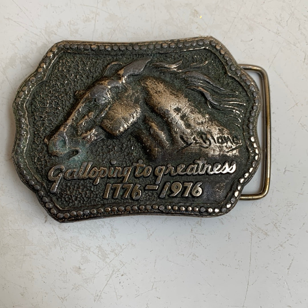 Galloping to Greatness bel buckle (1976)
