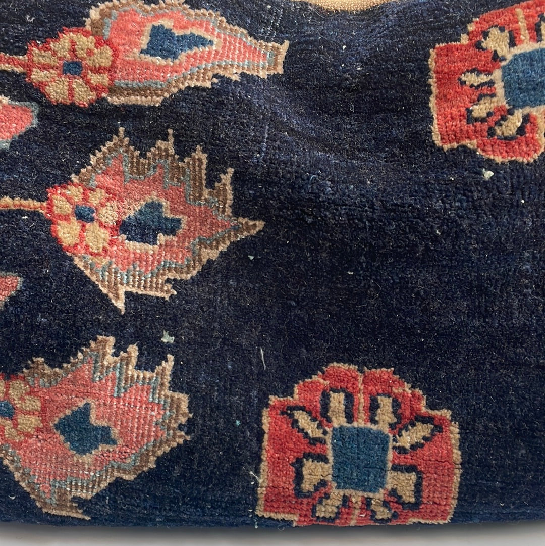 Red, Navy, Brown Floral Decorative Pillows