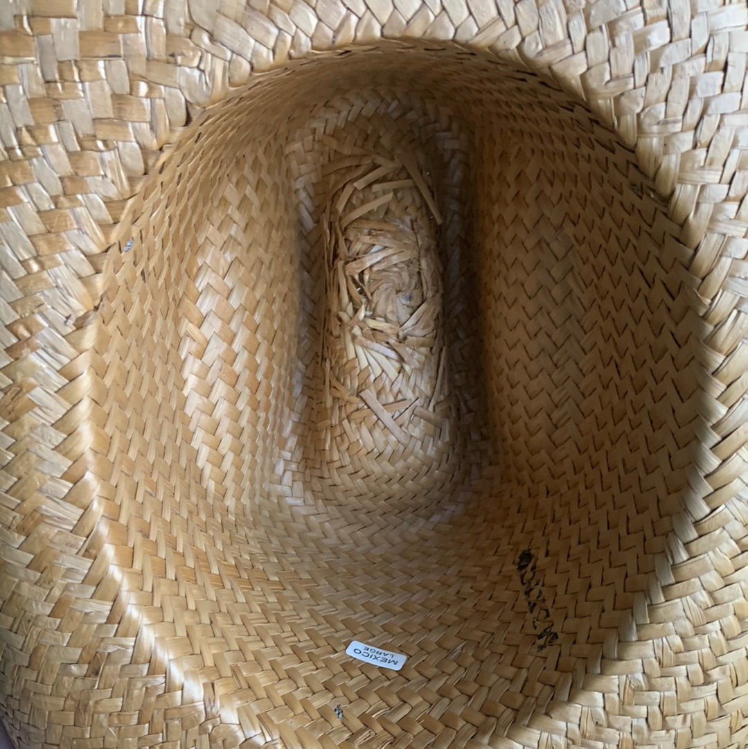 Brown Trimmed Straw Hat