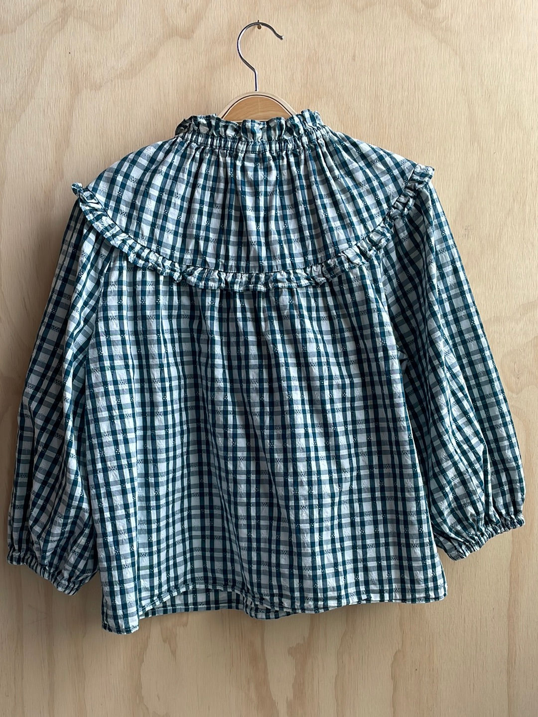 Blue/Green Plaid Top