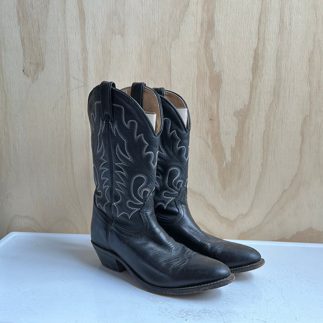 Boulet Black Leather Boots