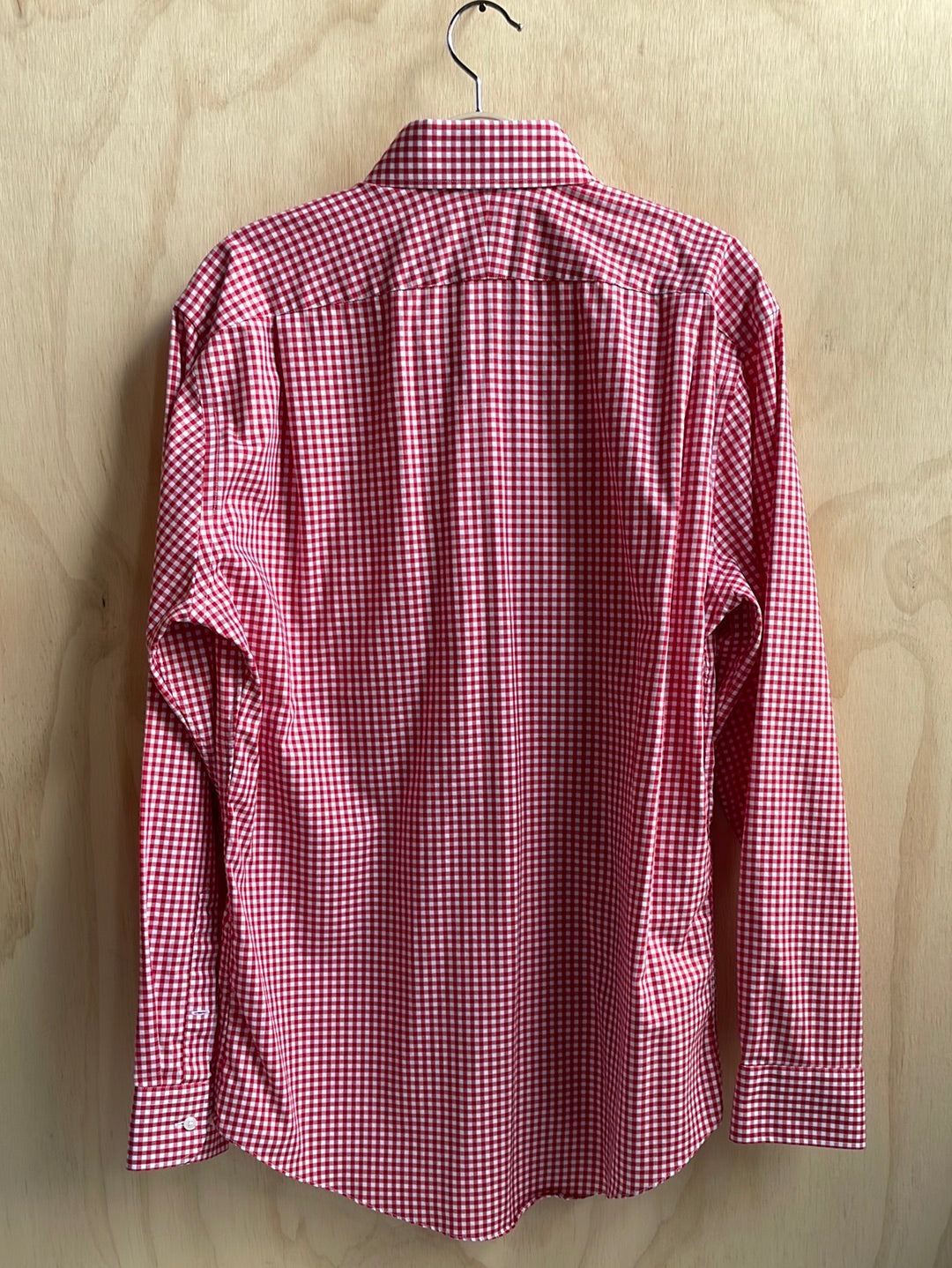 Red and White Checkered Button down shirt