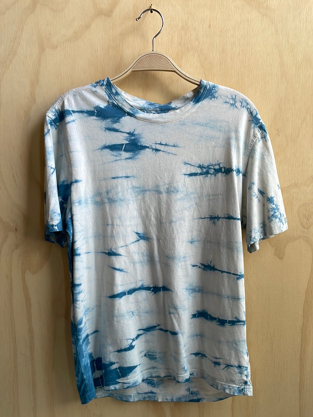 Blue and White Tie Dye T Shirt
