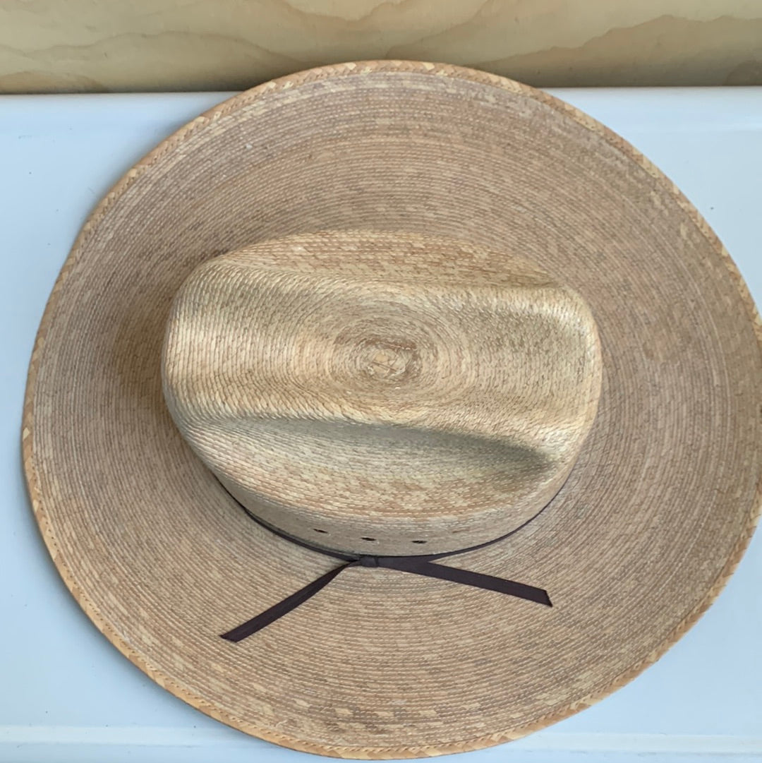 DoubleS Western straw hat with brown tie