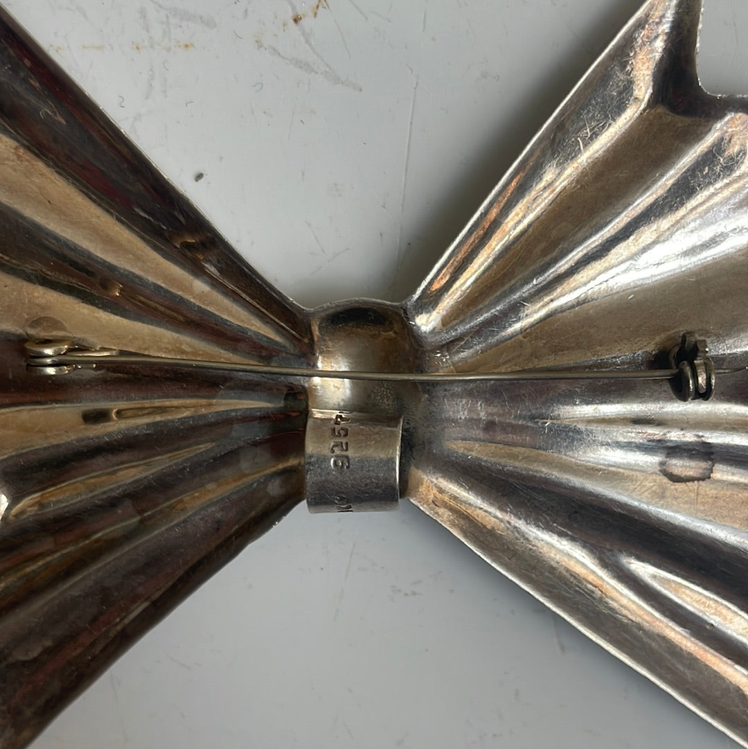 Sterling Silver Bow Brooch
