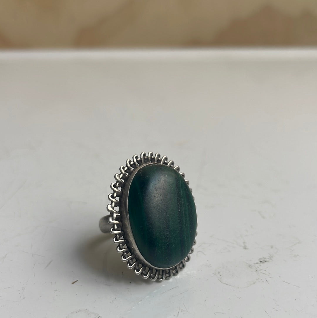 Sterling Silver Malachite Ring