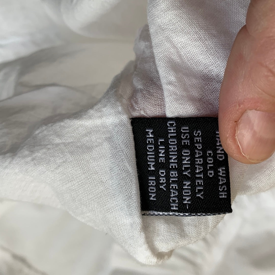 White cotton prairie skirt