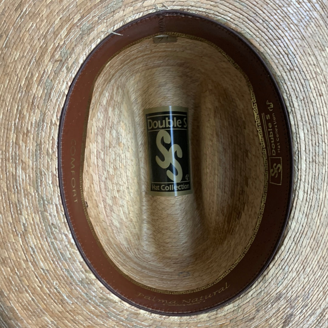 DoubleS Western straw hat with brown tie