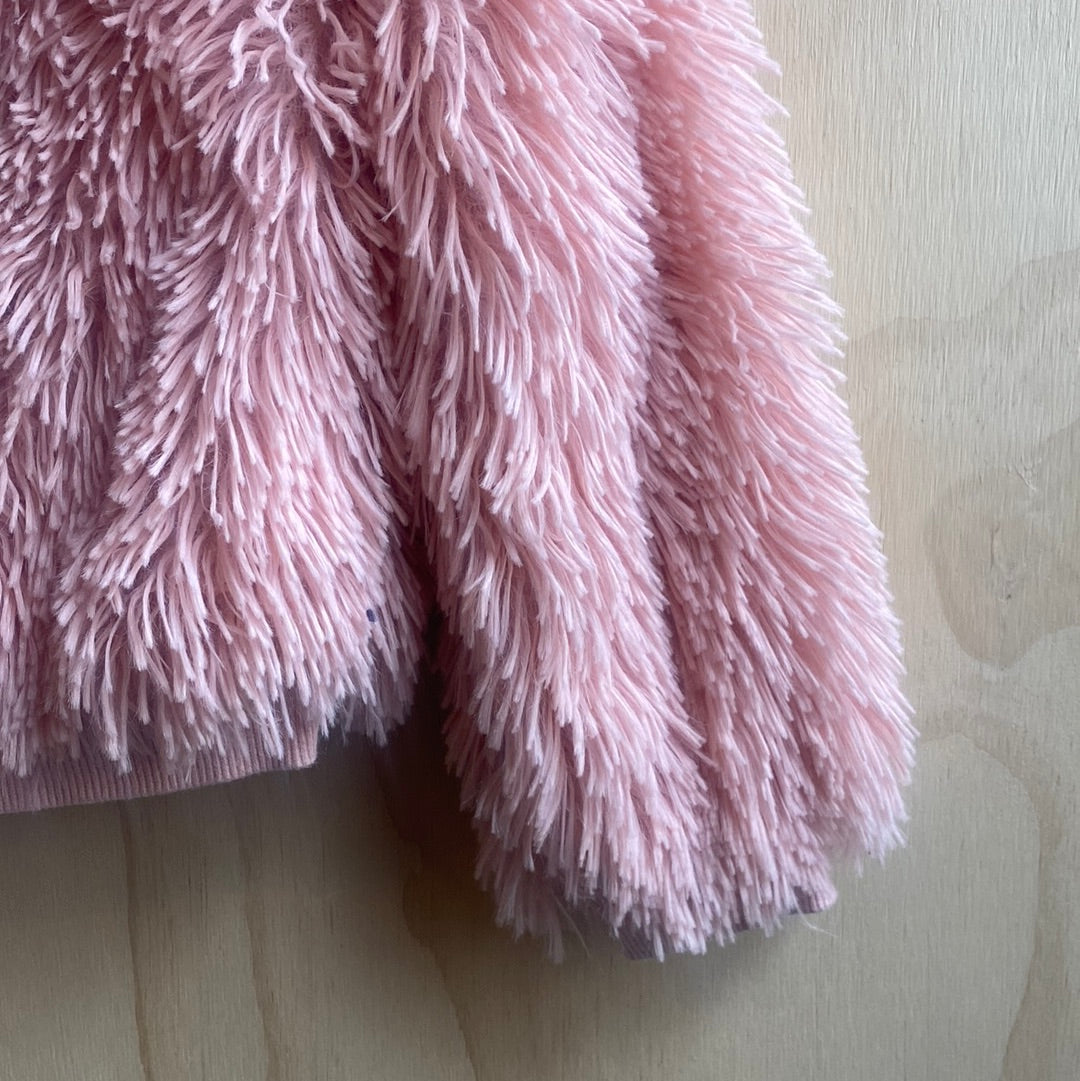 Kids Pink Cropped Fuzzy Shirt