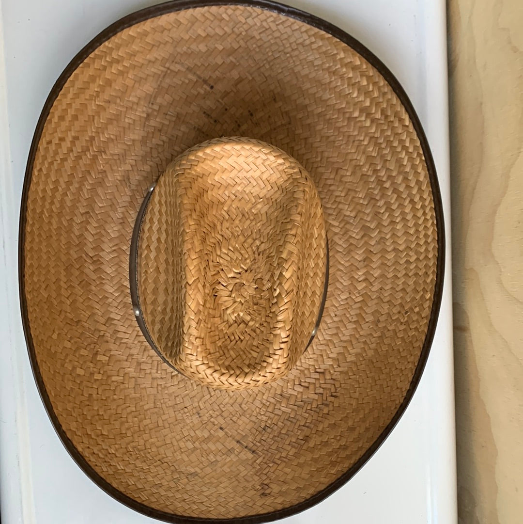 Brown Trimmed Straw Hat