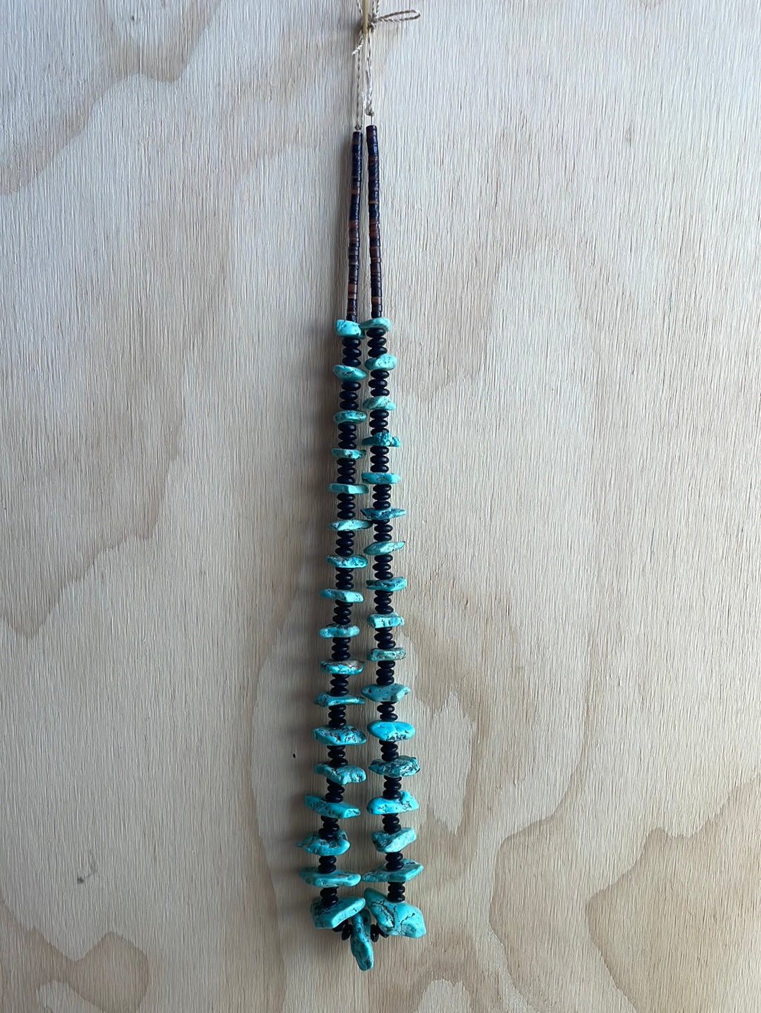 Turquoise, Onyx and Heishi Bead Necklace