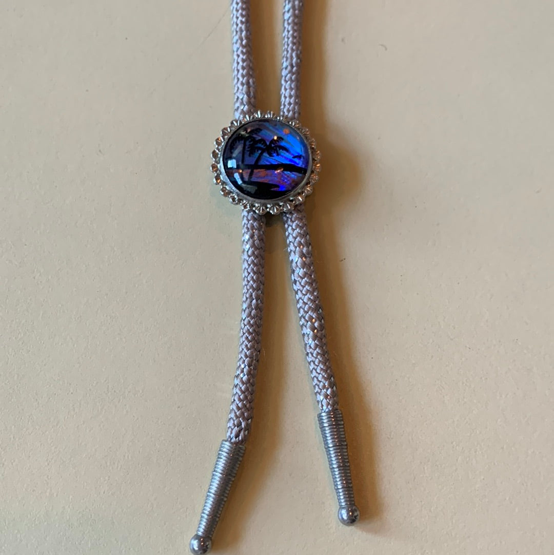 Beach scene bolo tie