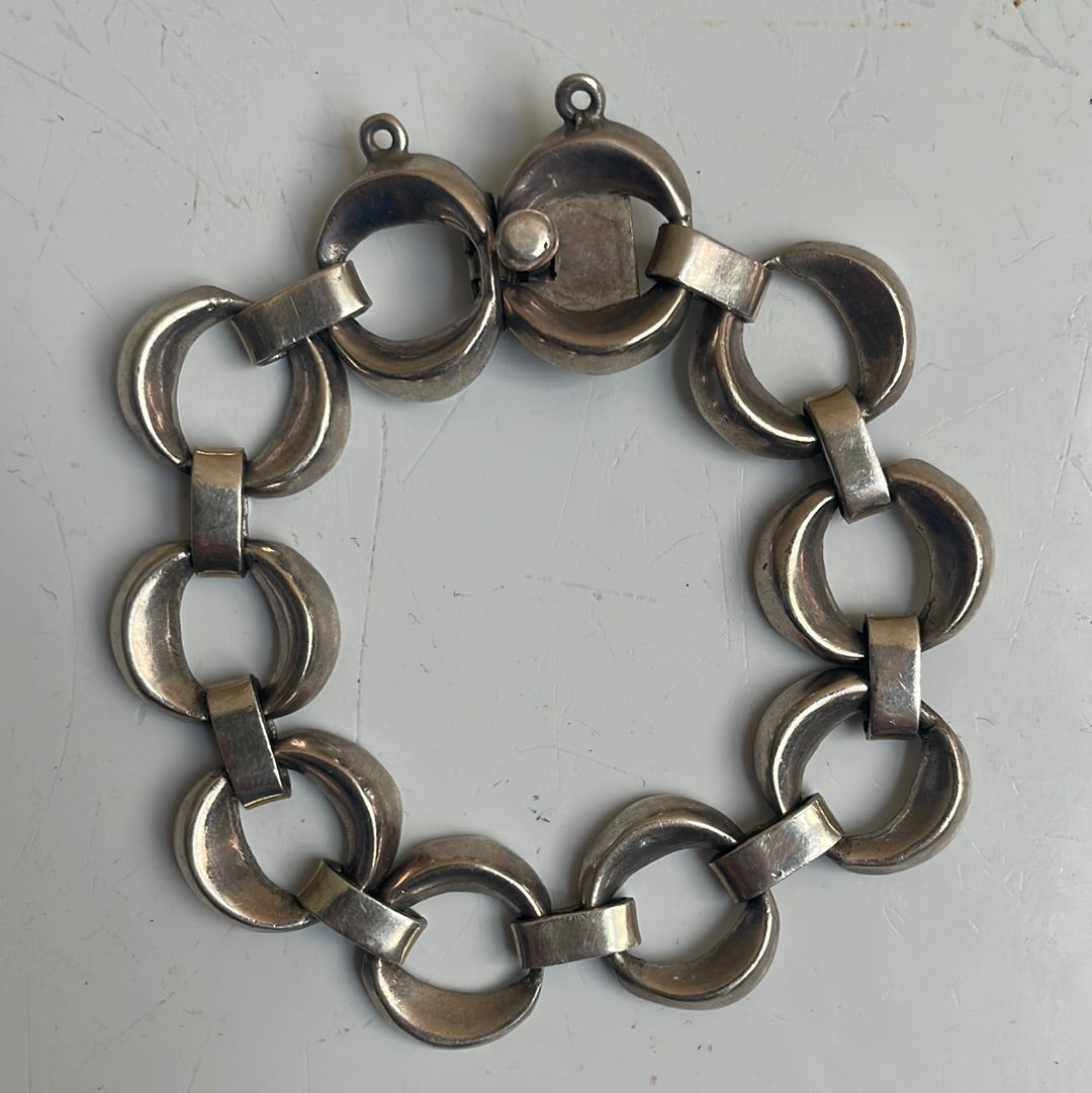 Sterling Silver Circle Link Bracelet