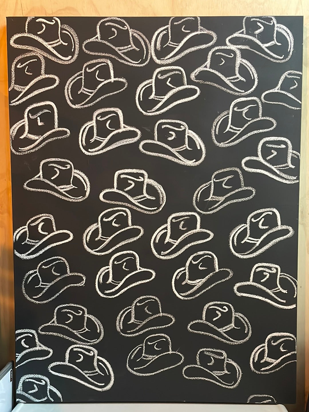 Black and White Cowboy Hat Art