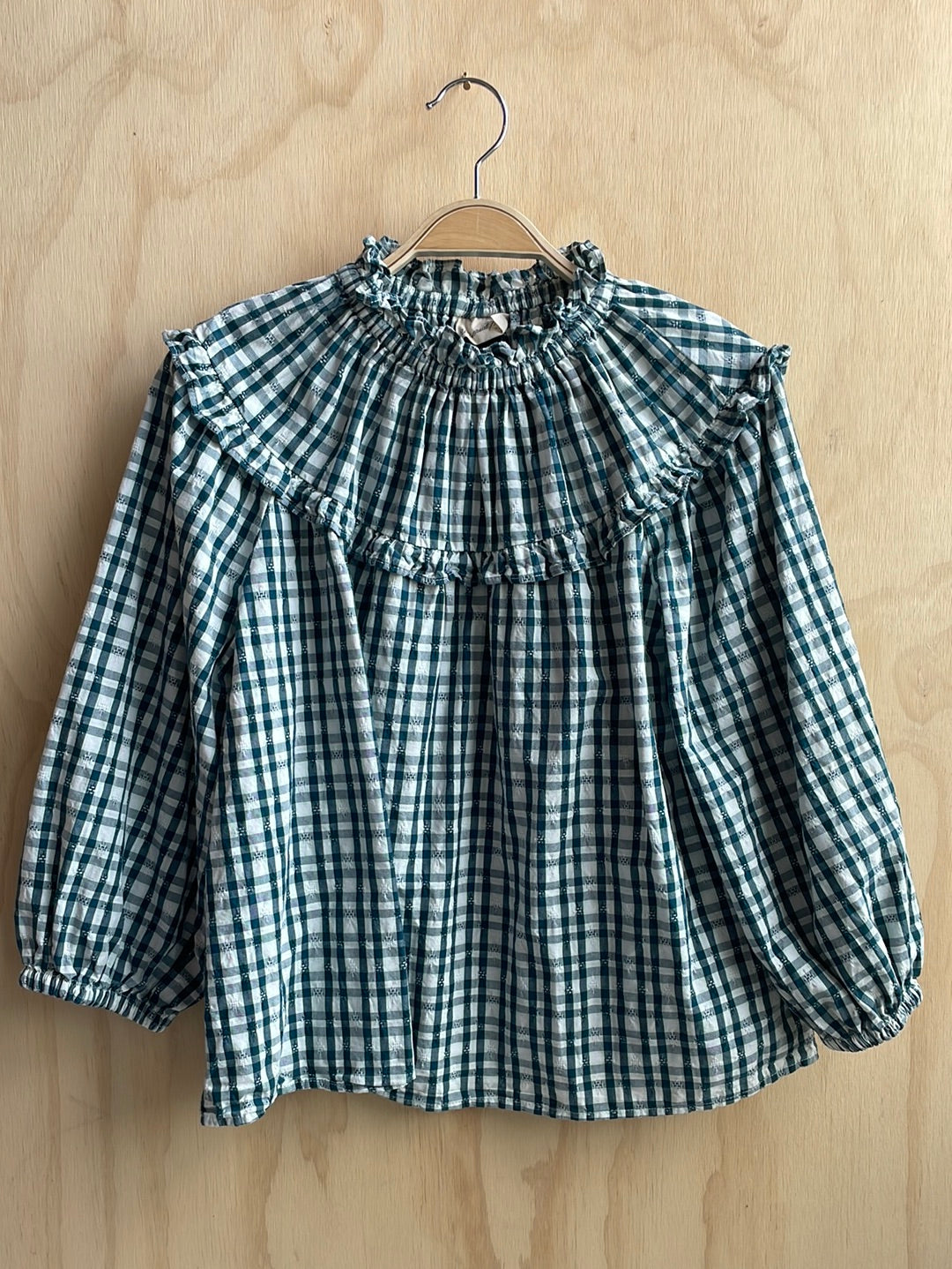 Blue/Green Plaid Top