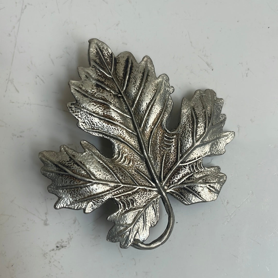 Silver Maple Leaf Brooch