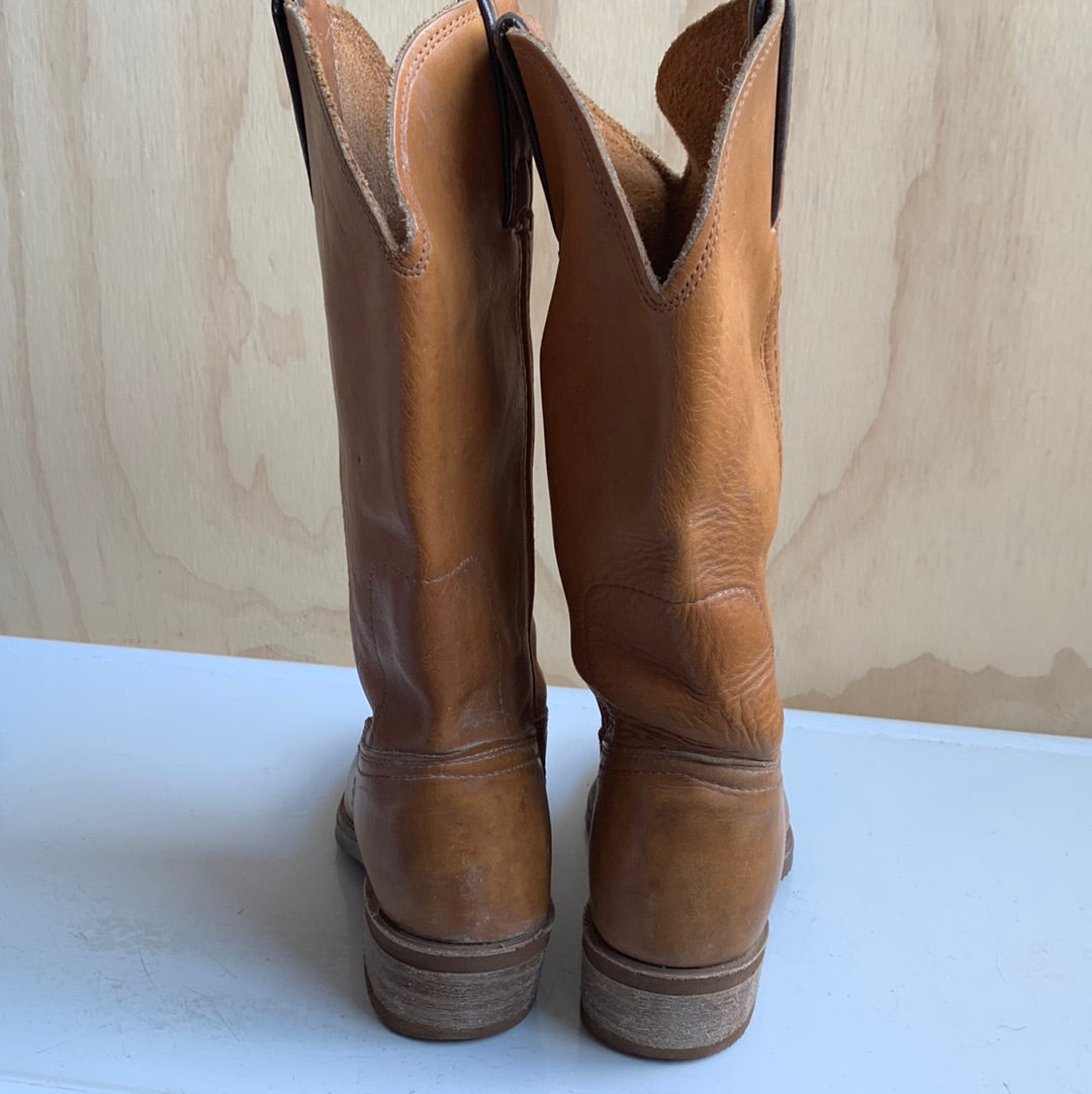 Carmel leather Western boot
