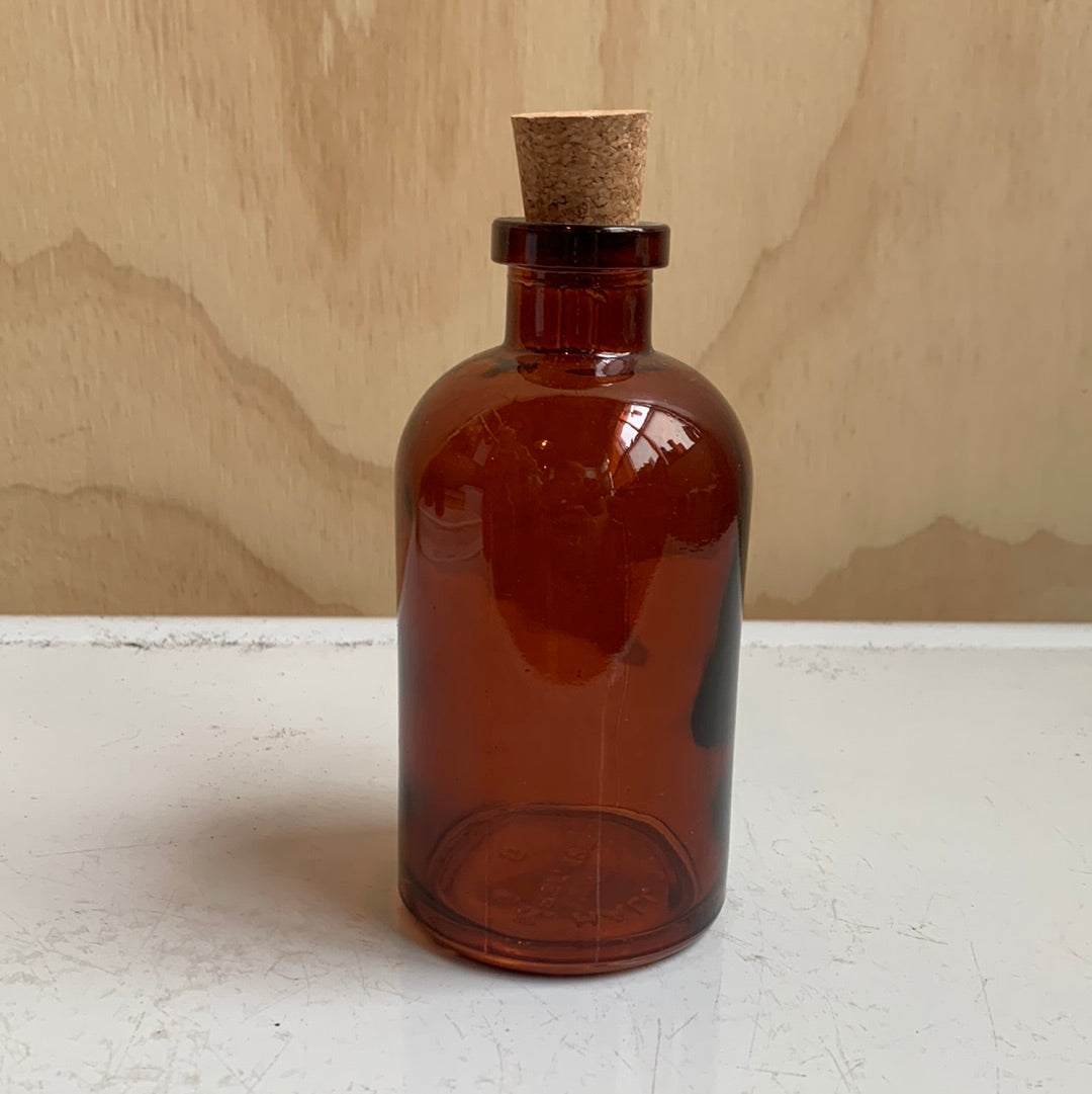 Amber glass bottle