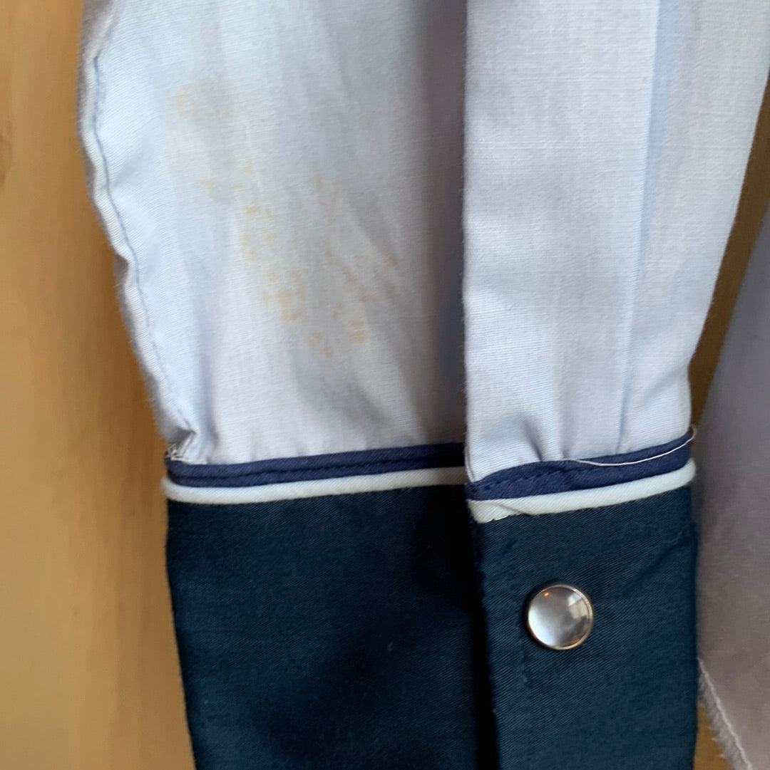 H Bar C fitted blue button up