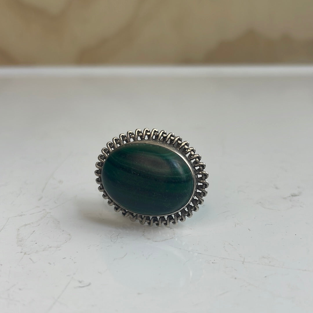 Sterling Silver Malachite Ring