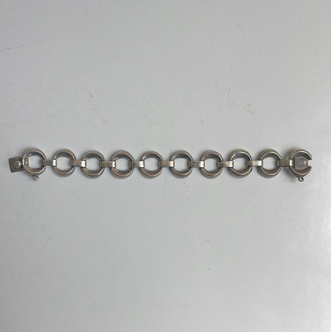 Sterling Silver Circle Link Bracelet