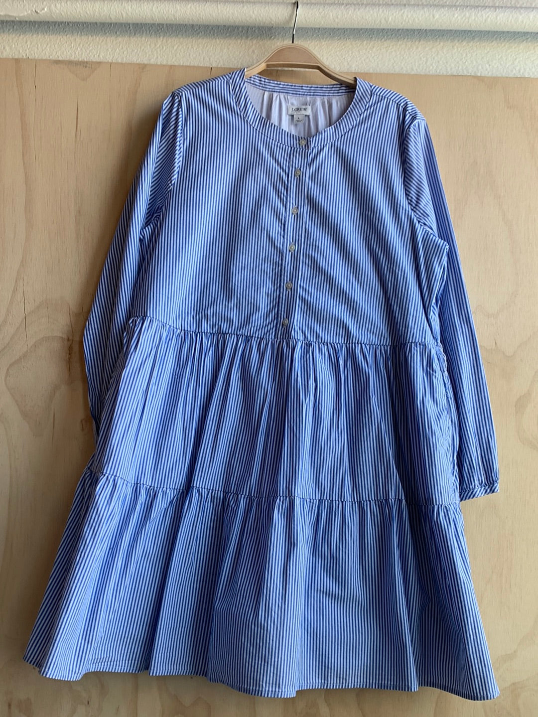 Striped tiered ruffle dress