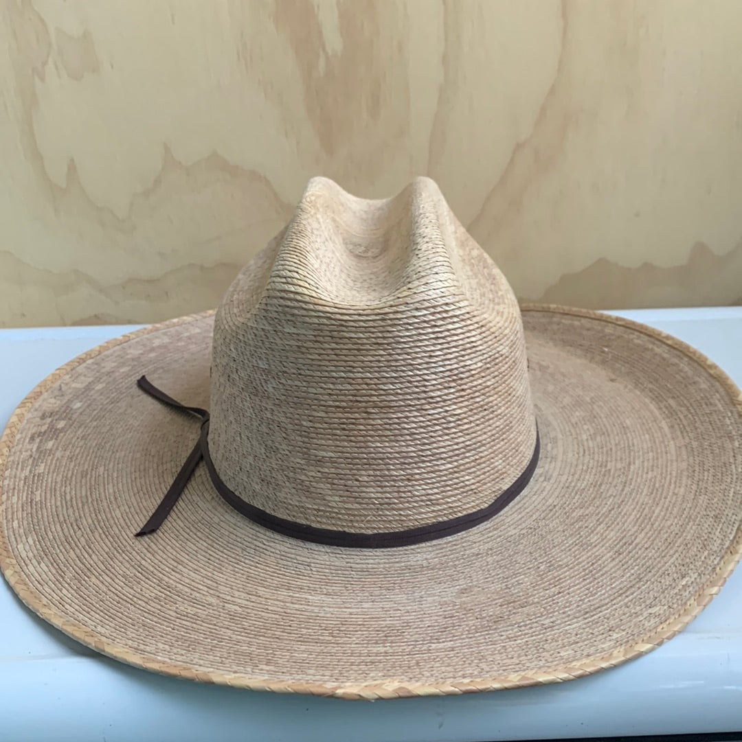 DoubleS Western straw hat with brown tie