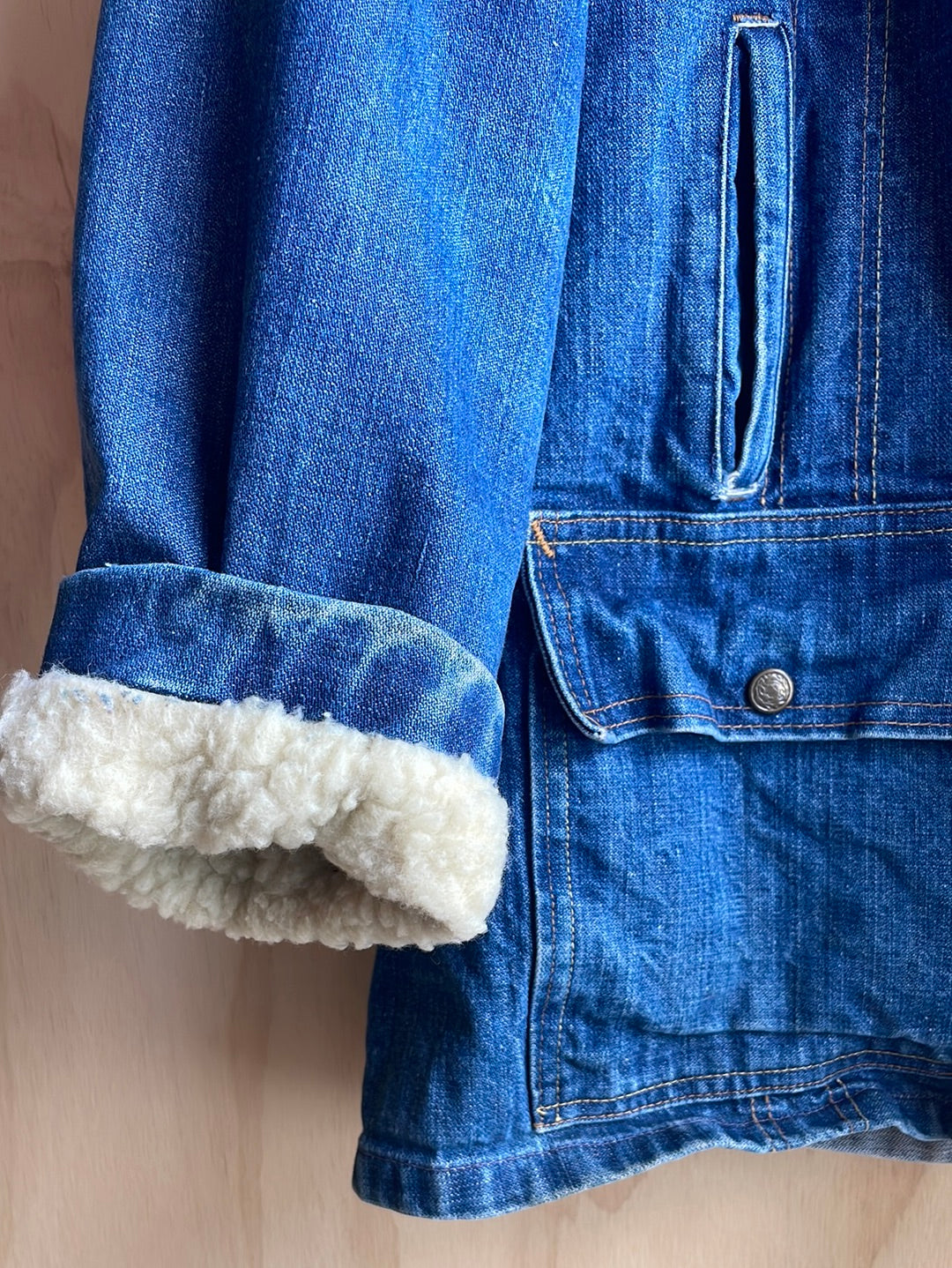Vintage Key Imperial Denim Sherpa Jacket