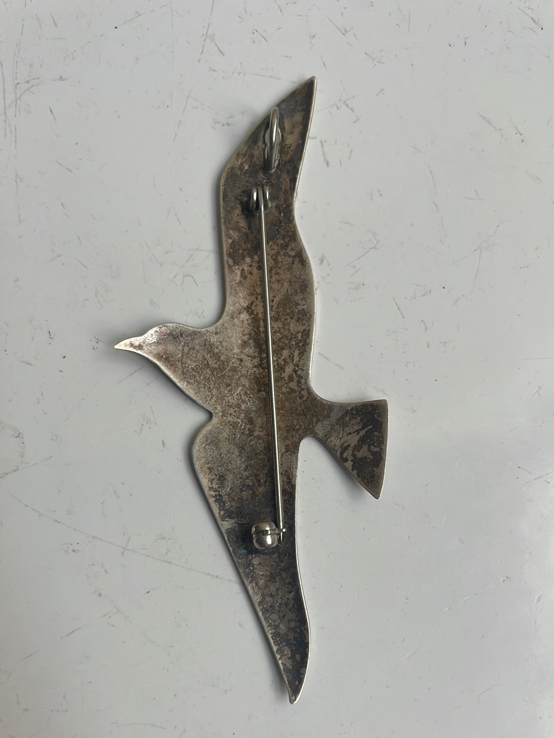 Silver Seagull Brooch