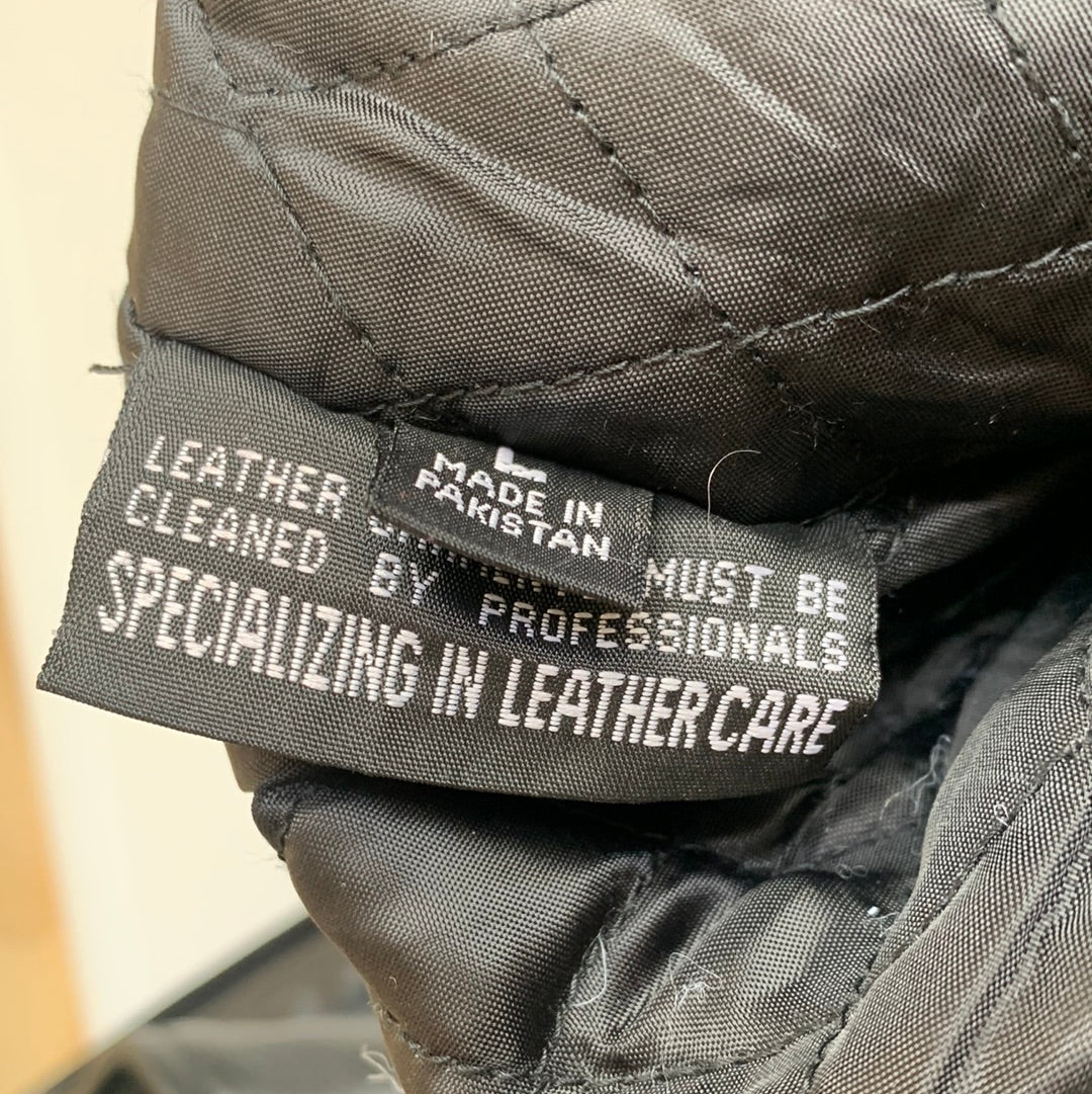 Black Leather Chaps with Eagle
