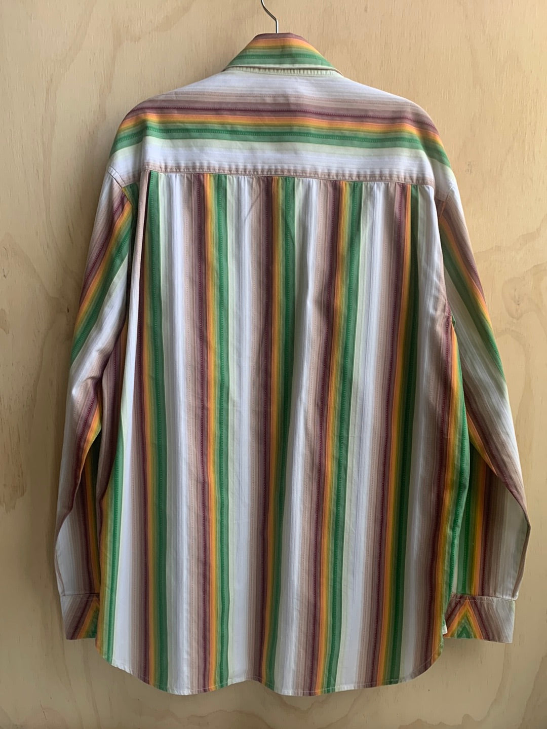 Road striped button down